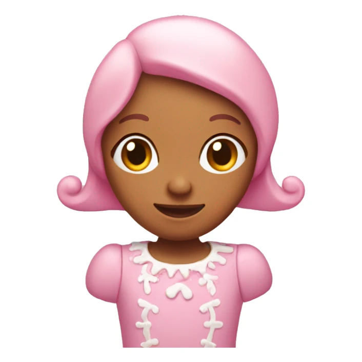 pastel pink gingerbread girl sticker