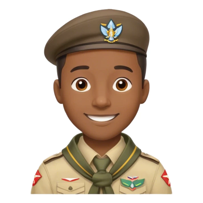 Black male uk scout leader sticker
