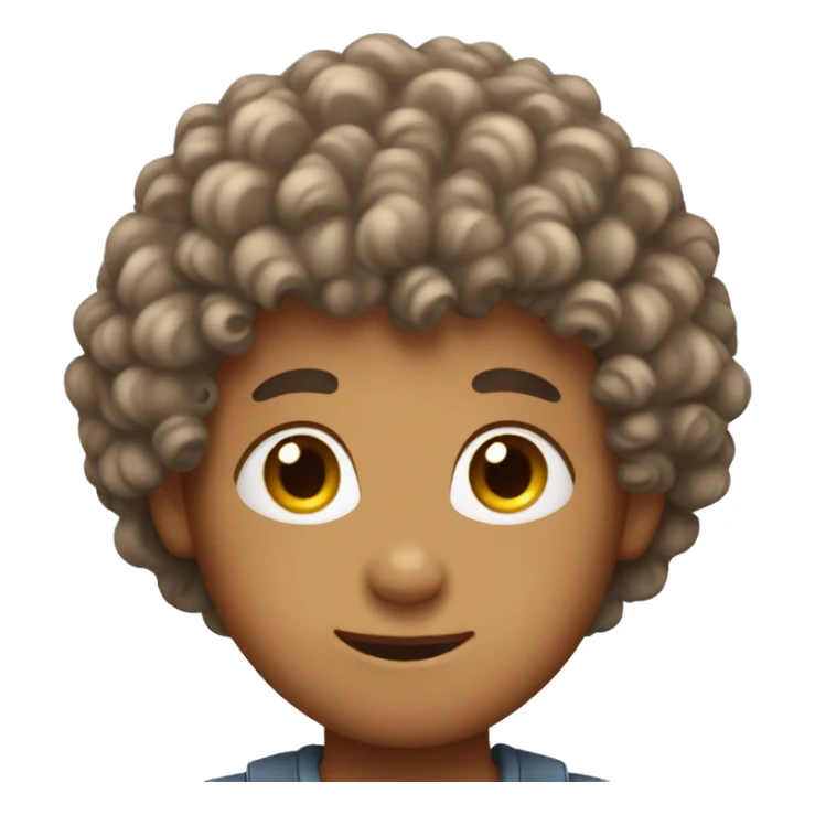 A curly hair boy  sticker