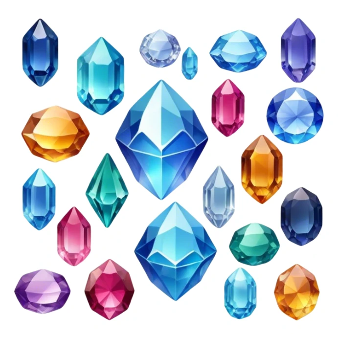 Crystals sticker
