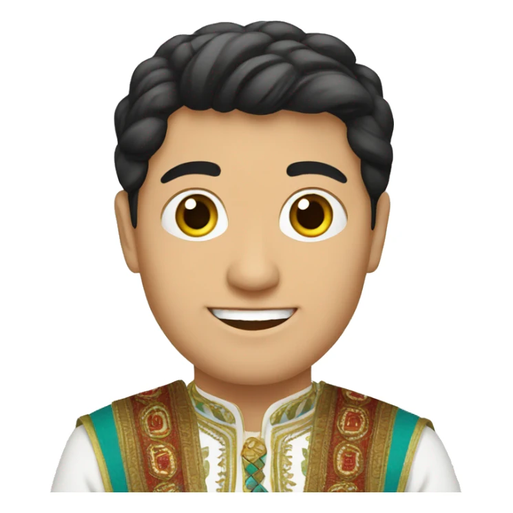 Turkmen man in national clothes  sticker