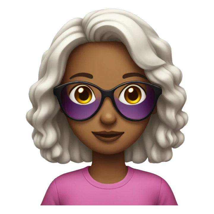 Girl with Heart sunglases sticker