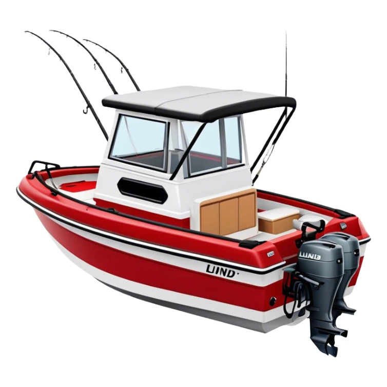 Fishing Boat - Lund 1775 Crossover XS (Model Year: 2022) (Iconic colour: Red with black trim) sticker