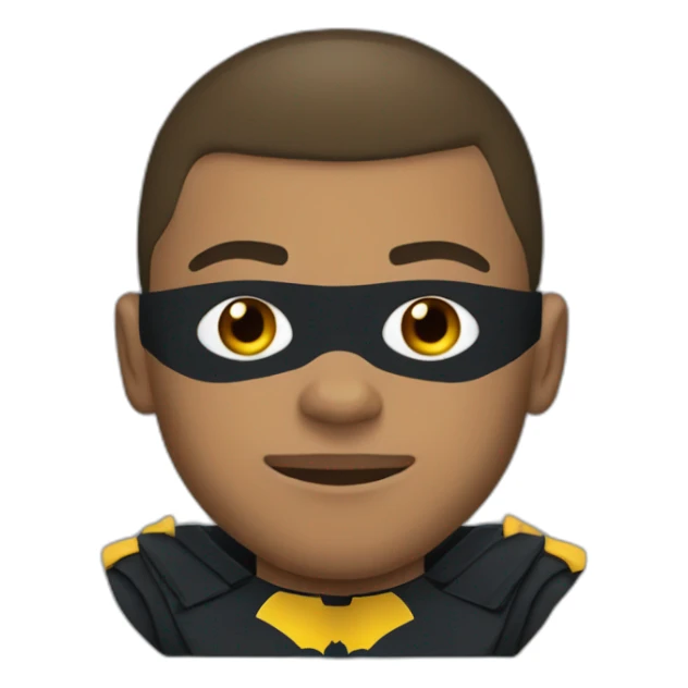 MBappe with Batman mask and French shirt sticker