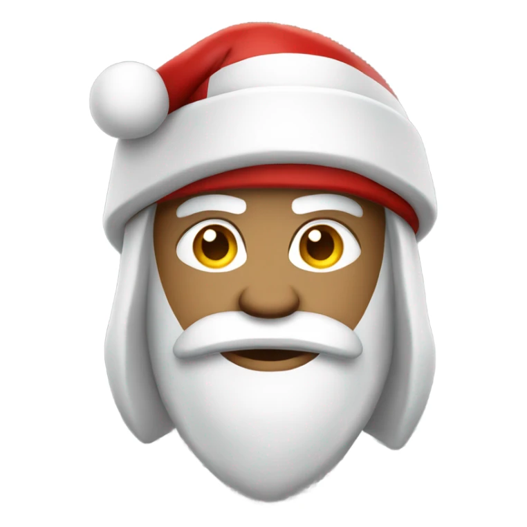 white spartan male wearing red santa hat sticker