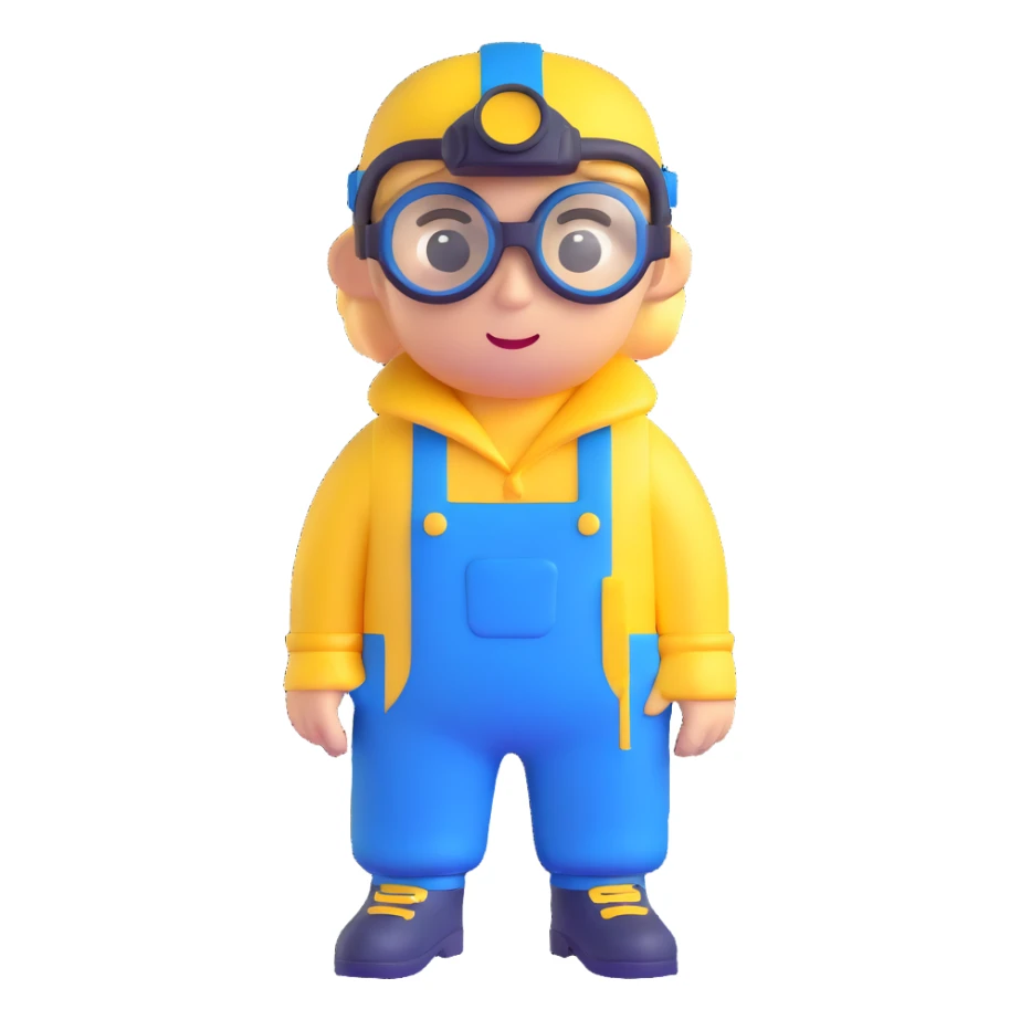 minion from despicable me, yellow character with blue overalls and goggles sticker