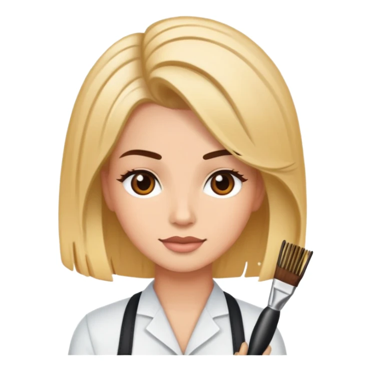 Hairstylist coloring hair sticker