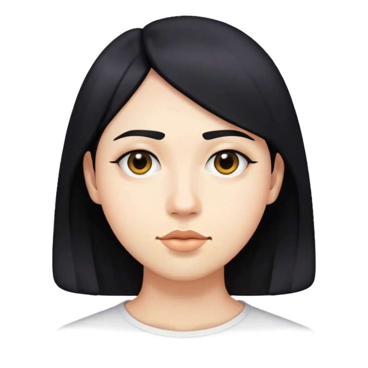 Triangle with black hair sticker