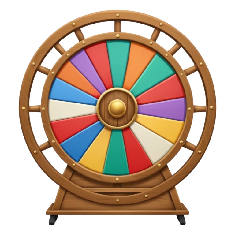 wheel of fortune, large, at booth sticker
