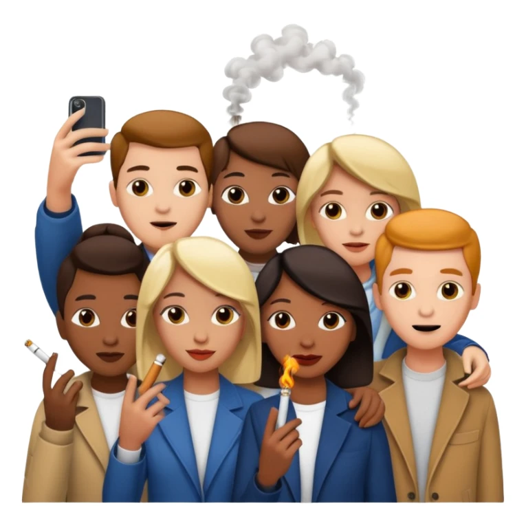 420 group of people friends smoking selfie sticker