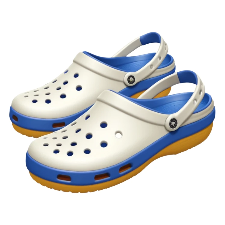I need emojis of classic original Crocs shoe in pure White sticker