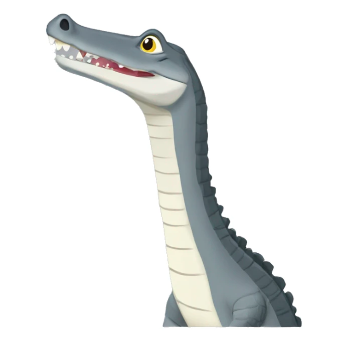 Grey Indian Gharial with very very long and straight mouth sticker