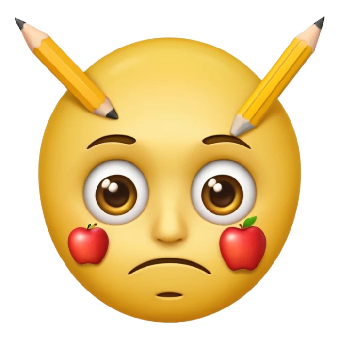Confused Yellow Emoji Face with Sign said "Apple, Why?" sticker