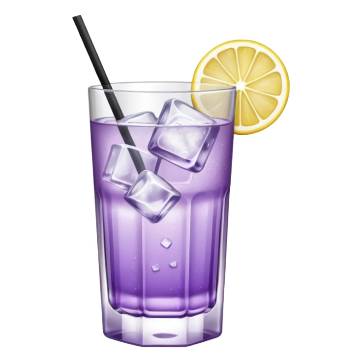 Cocktail light purple with high glass sticker