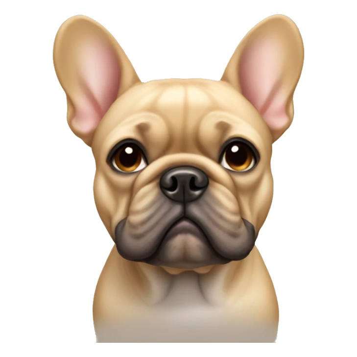 Tan French bulldog sticker