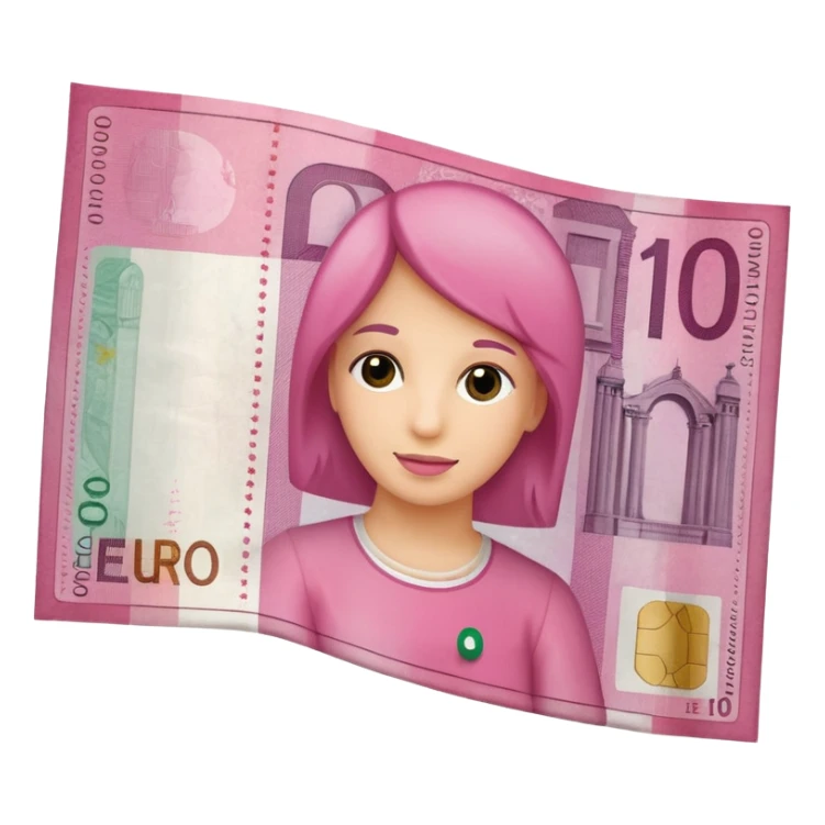 banconota rosa 10 euro italia sticker