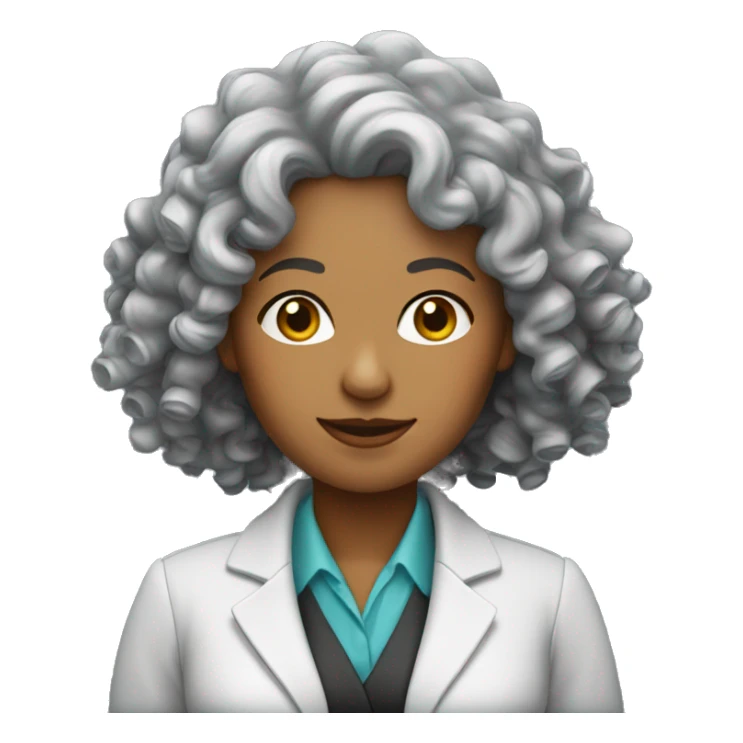 curly haired consultant woman sticker
