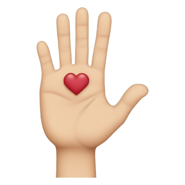 Finger heart sticker