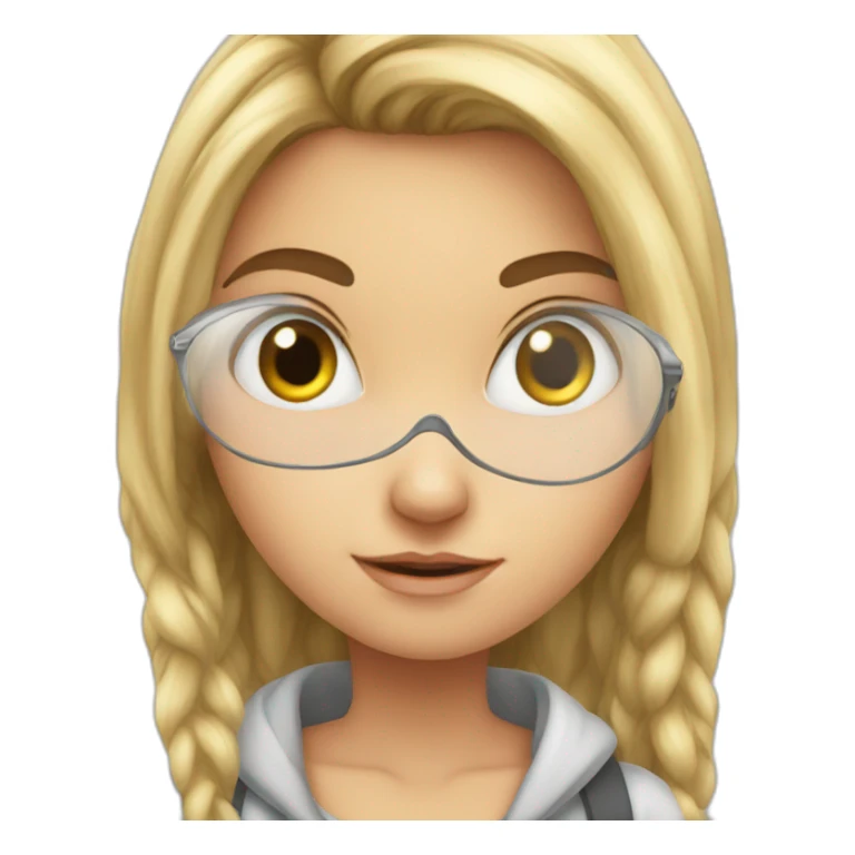 A girl studying but her eyes are going crazy sticker