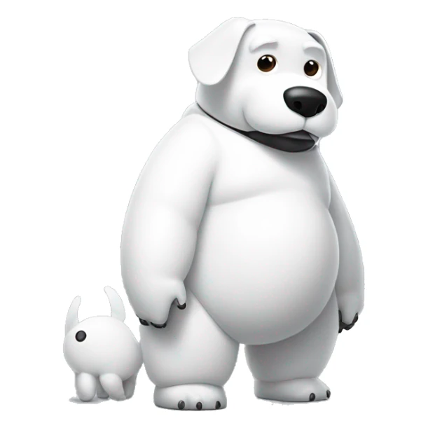Baymax high quality, full body, cute, patting a dog’s head sticker