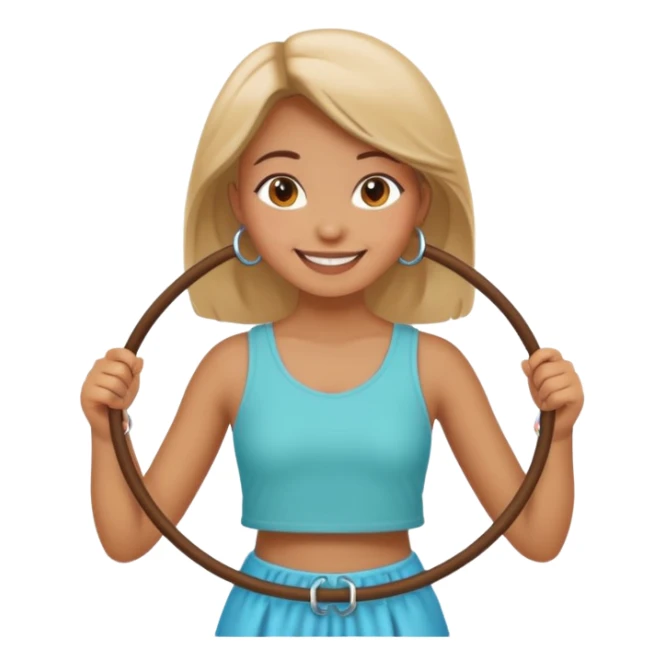 hoop at girl waist sticker