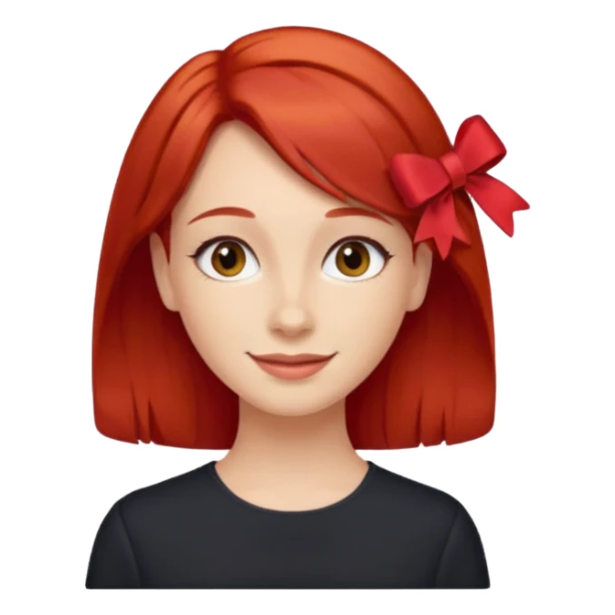 kırmızı toka takan kadın sticker