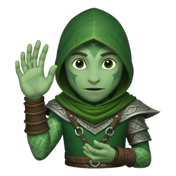 green magical thief hand from Skyrim sticker