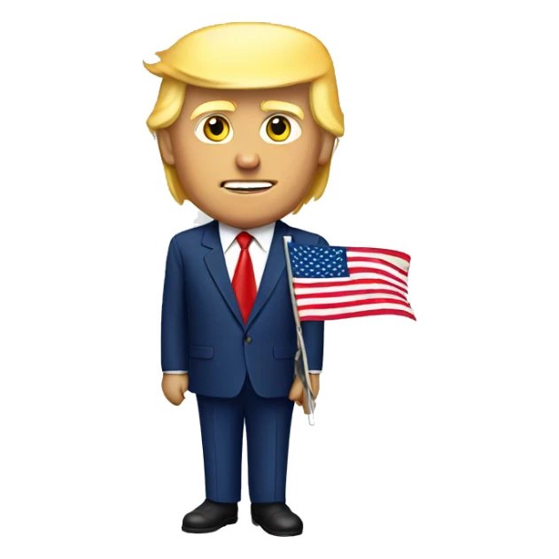 Trump with American flag sticker