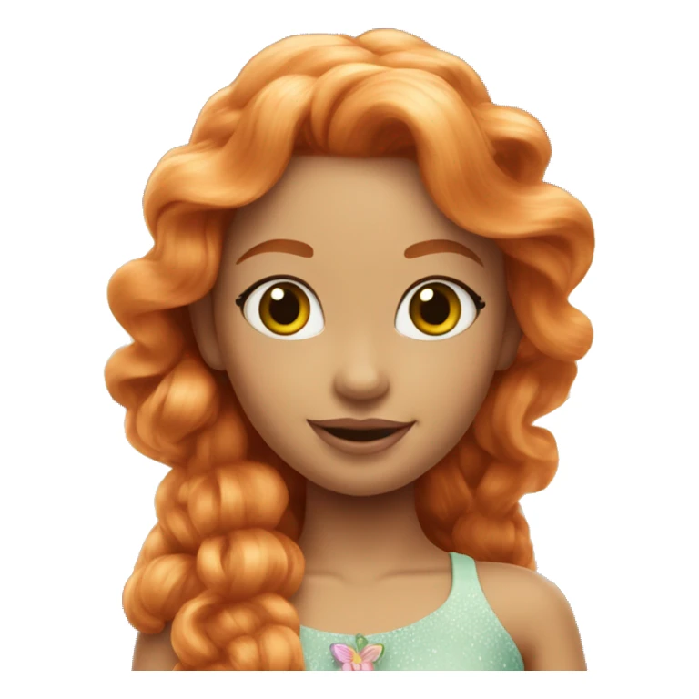Beautiful ginger Barbie fairy sticker