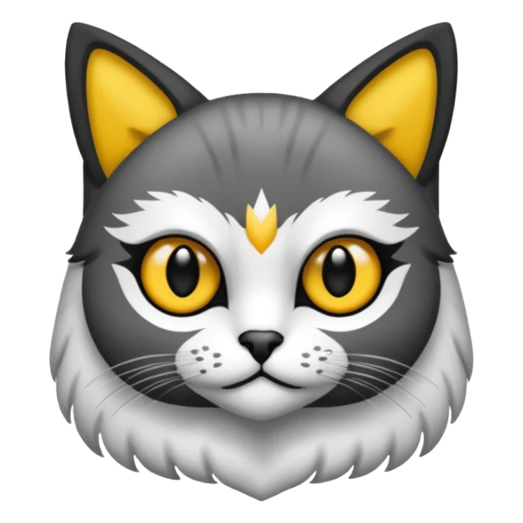 crea un gato con alas de búho sticker