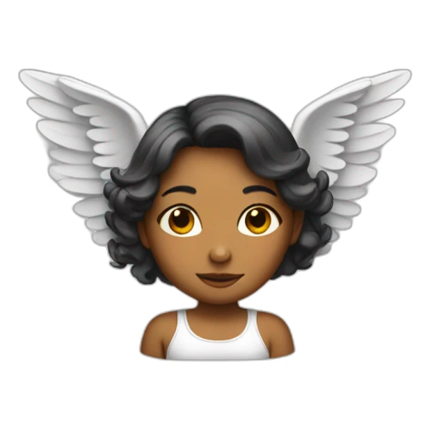 girl with angel wings on her back sticker