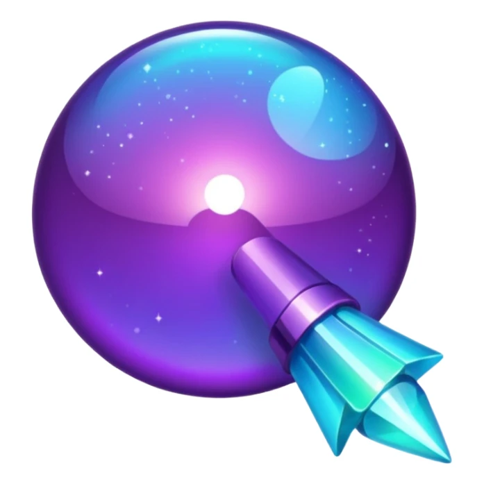 glitter purple and cian pin sticker