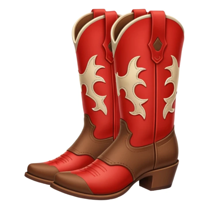 red and brown cowgirl boots sticker