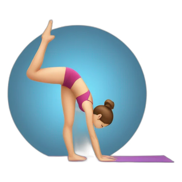 yoga girl with stretching  yoga belt  sticker