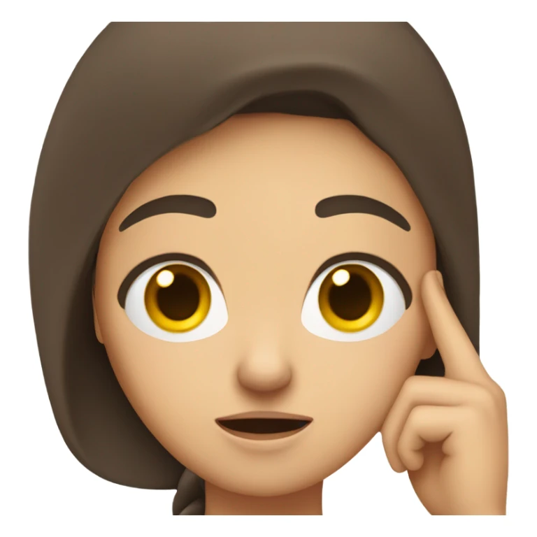 Brunette annoyed Girl calling sticker