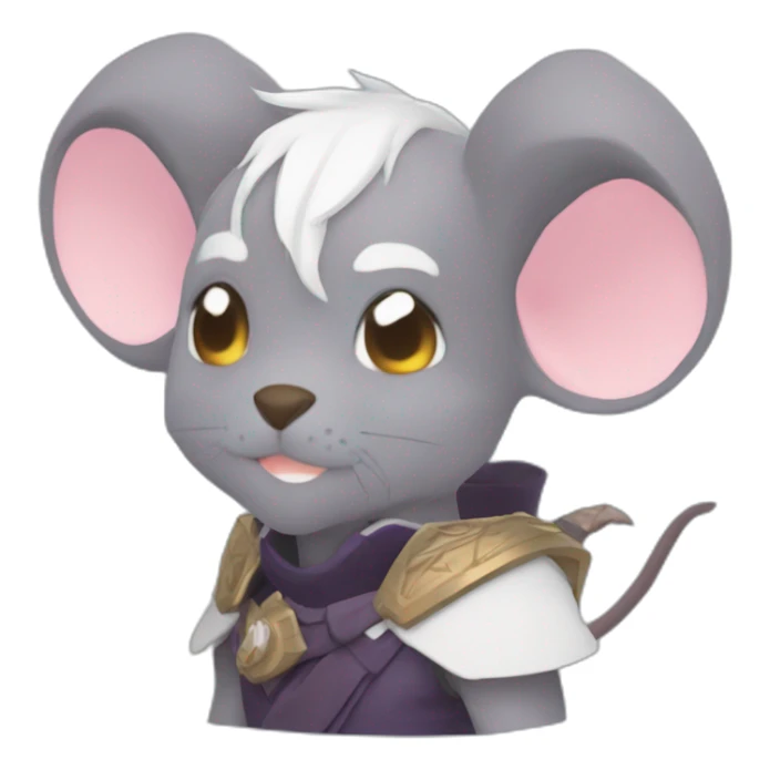 un rat sur un personnage de genshin impact sticker