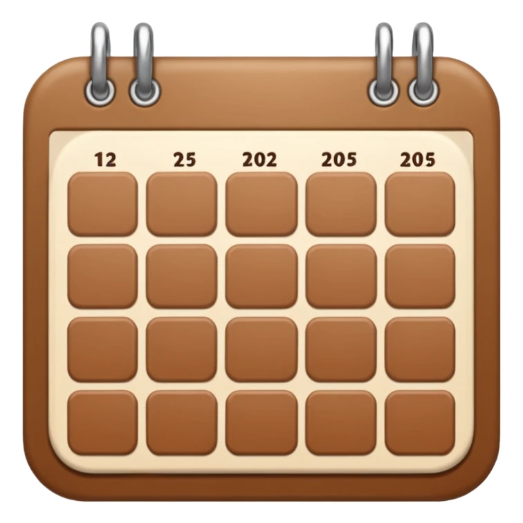 .make a November  1-30 2025 mini calendar with right brown hearts with cream colored dates wi rounded cornersI 
 sticker
