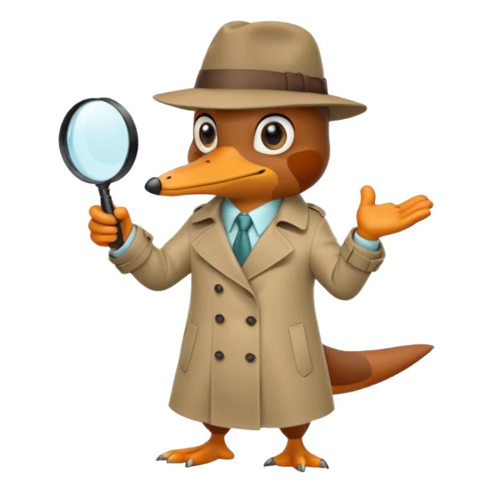 Perry the Platypus in detective pose sticker