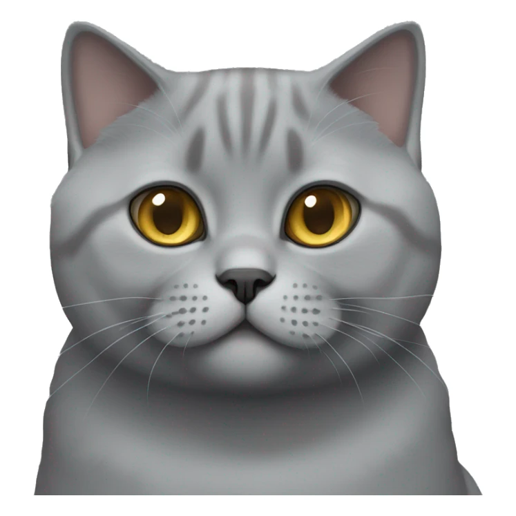 Grey british shorthair cat sticker