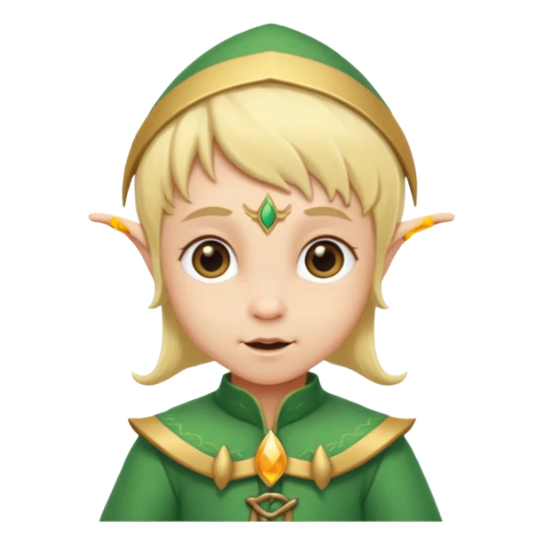 baby elf blonde hair sticker