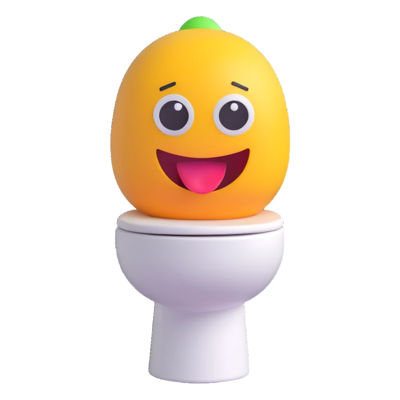 Skibidi Toilet character, energetic, 3D emoji style sticker
