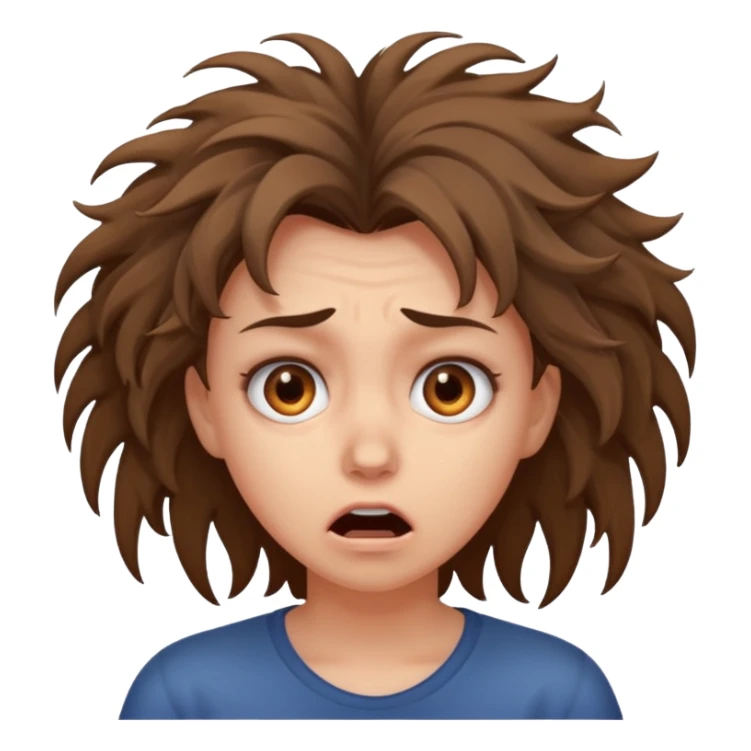 A realistic waist-length portrait of a terrified woman sticker