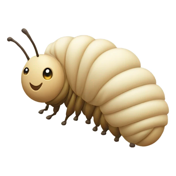 A caterpillar turning into a cocoon that turns into a butterfly- beige, only one butterfly sticker