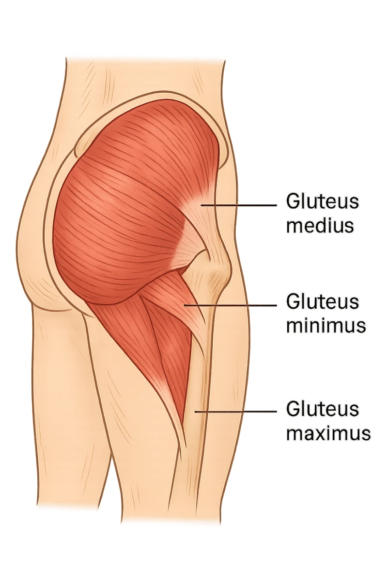 glutei gruppo muscolare sticker