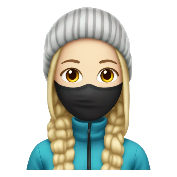 A white girl with a ski mask on  sticker