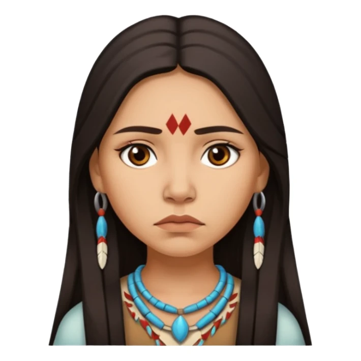 sad  eyes Native american woman sticker