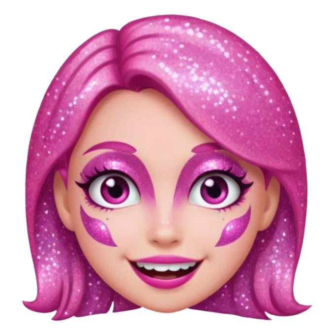 glitter pink girl naughty sticker
