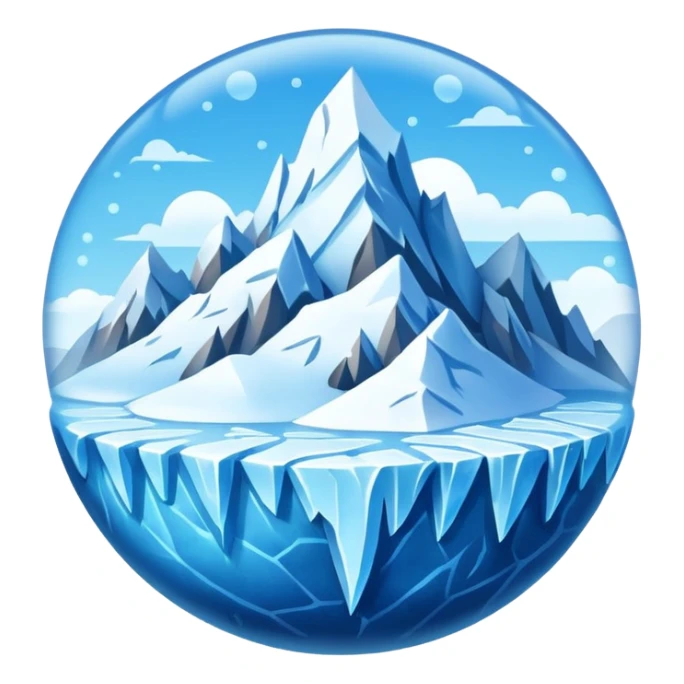 Ice Planet – frozen surface, icy mountains, blizzards sticker