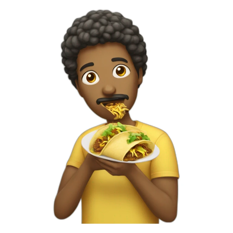 Humain qui mange des tacos sticker