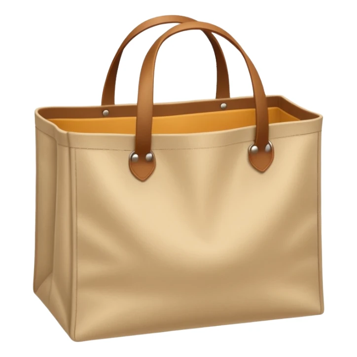 cartoon market bag, do not add stripes and make it empty. Do not add face. Top view sticker